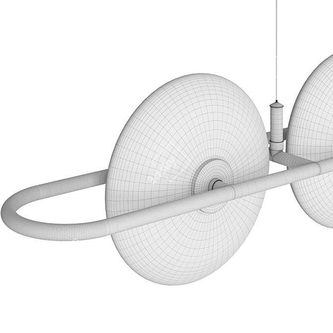 Adjustable Pendant Chandelier "Wheels 3D model image 6