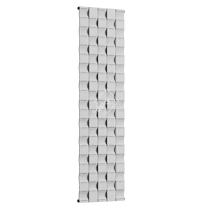 Modern Carbon Steel Panel Radiator 3D model image 2