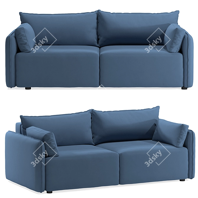 Volga Straight Sofa Bed 3D model image 2