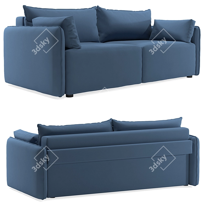 Volga Straight Sofa Bed 3D model image 5