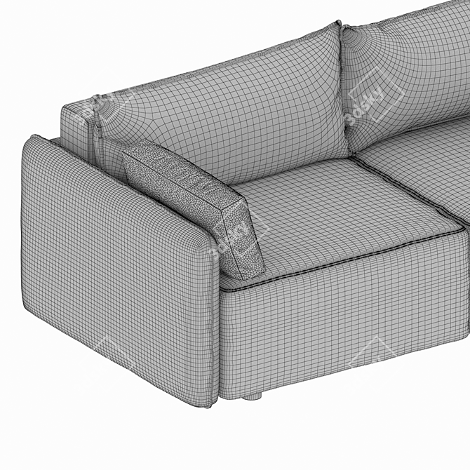 Volga Straight Sofa Bed 3D model image 7