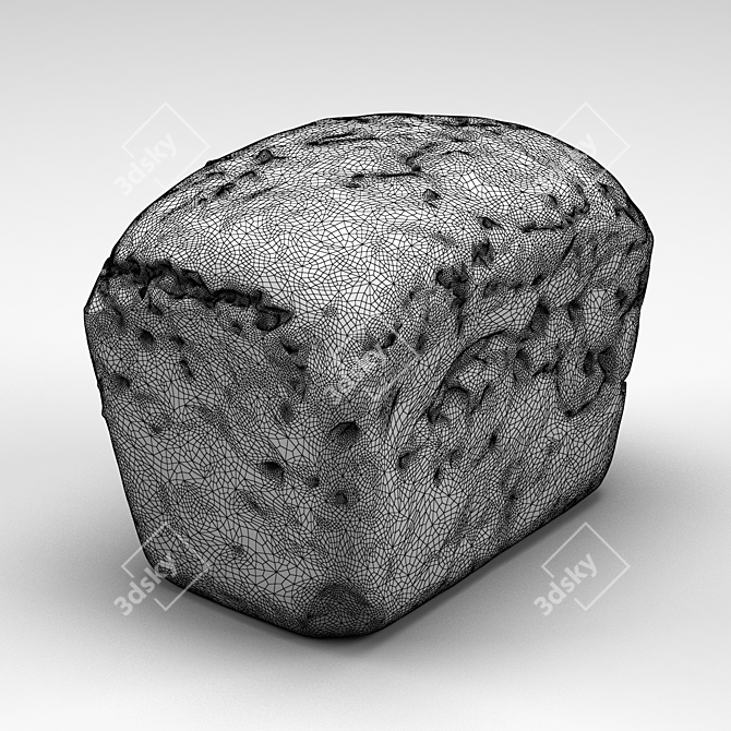 Rustic Rye Bread 3D model image 5