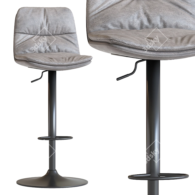 Modern Counter Stool with Cushion 3D model image 3