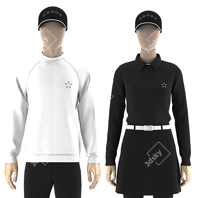 Golf Mannequin Set: Gendered Displays 3D model image 4