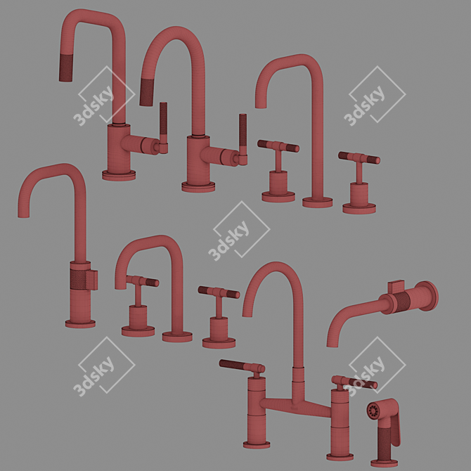 Luxury Bathroom Fixtures Collection 3D model image 2