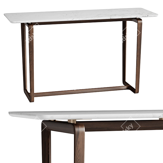 Luxurious Fidelio Console by Poltrona Frau 3D model image 1