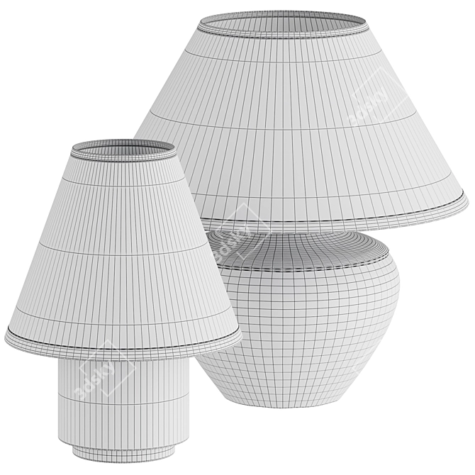 Bronte Table Lamp: Elegant Illumination 3D model image 3