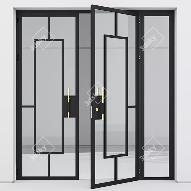 Premium Aluminium Door Model 216 3D model image 1