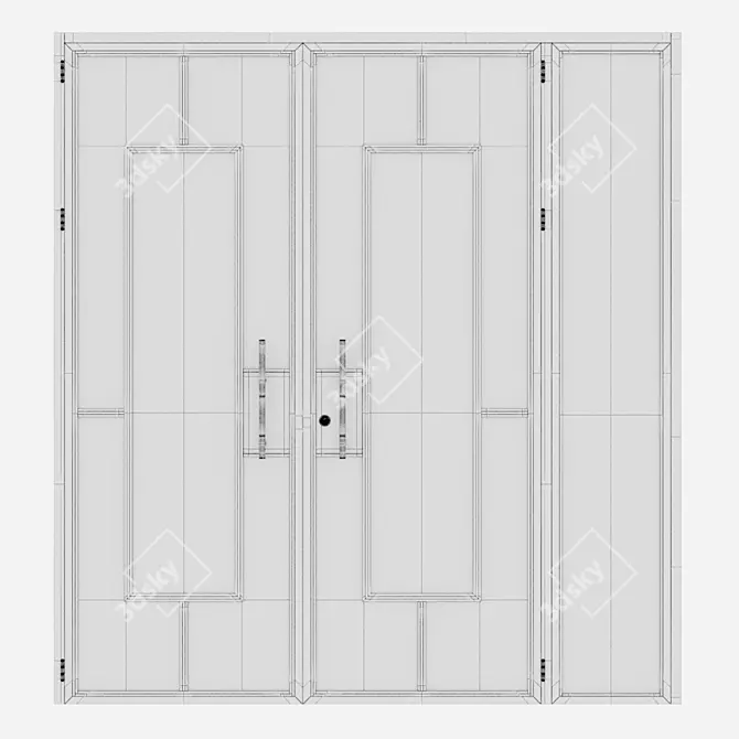 Premium Aluminium Door Model 216 3D model image 5