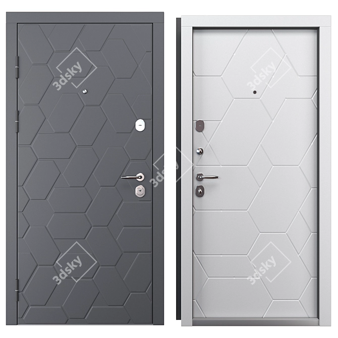 Polo Metal Entry Door - QDoors 3D model image 3