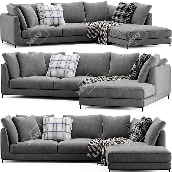 Modern B&B Italia Ray Sofa 3D model image 2