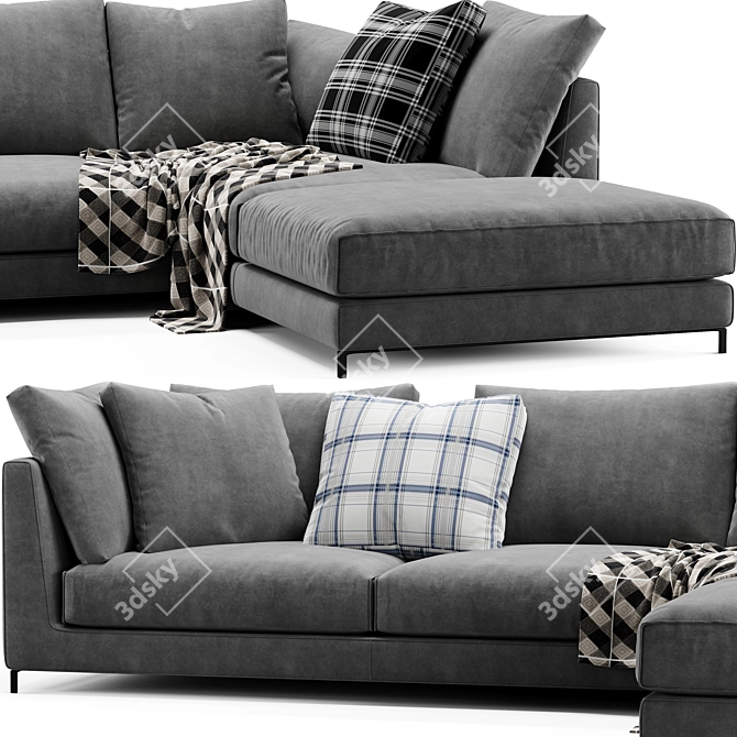 Modern B&B Italia Ray Sofa 3D model image 3