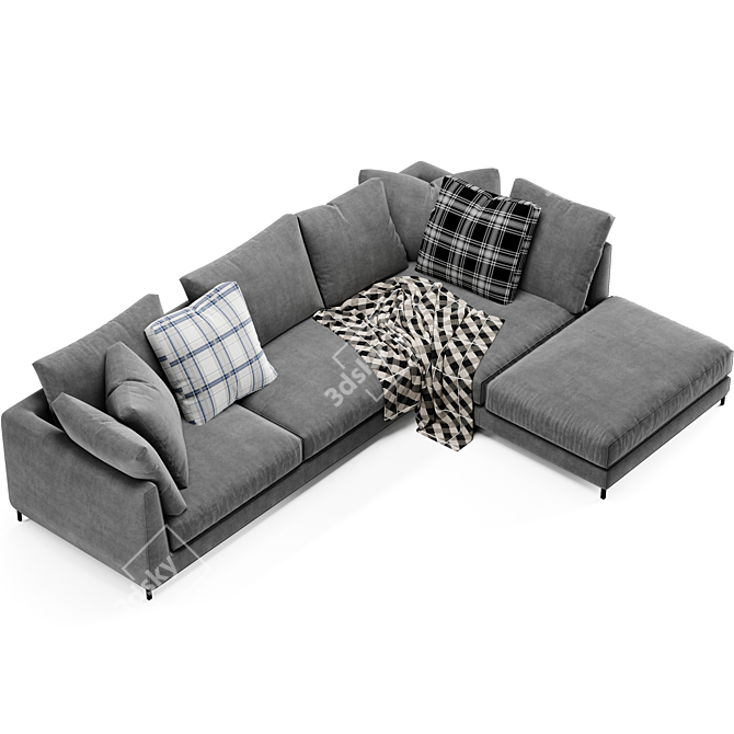 Modern B&B Italia Ray Sofa 3D model image 4