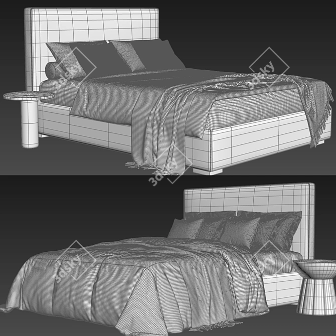 Delavega Bed K8: 3D Model 3D model image 3