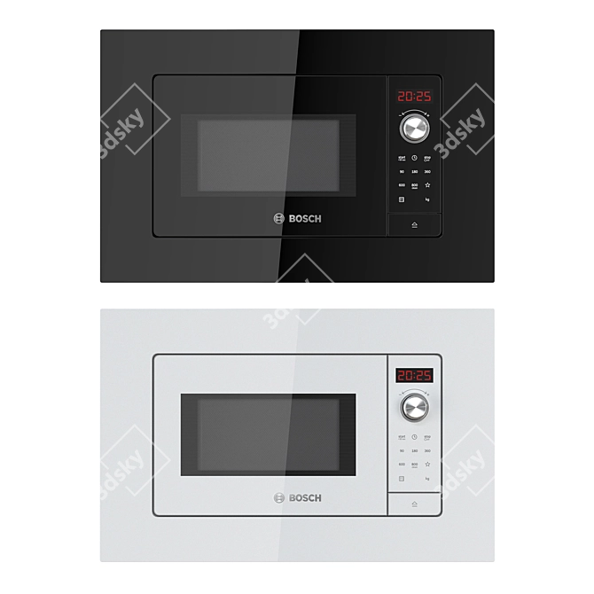 Bosch Serie 2 Built-in Microwave 3D model image 1