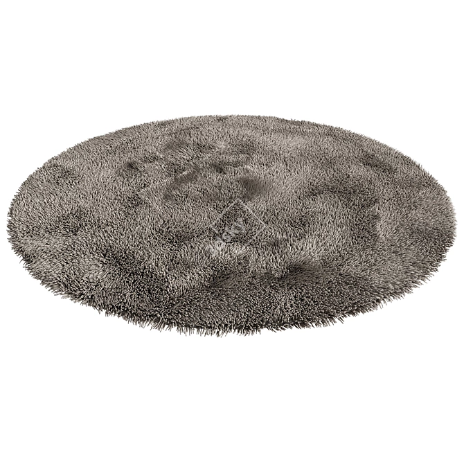 Plush Round Rug, Nine Colors 3D model image 3