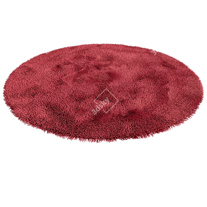 Plush Round Rug, Nine Colors 3D model image 7