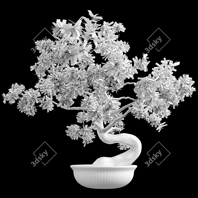 Artisan Bonsai Tree Set 3D model image 4