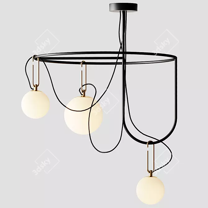 Artemide Modern NH Pendant Lighting 3D model image 2