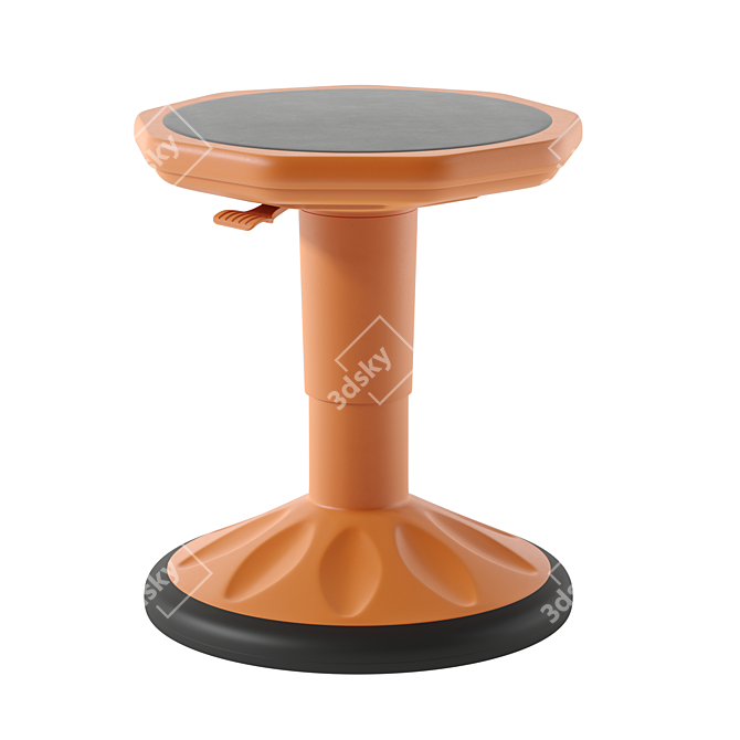 Adjustable Kids Plastic Chair 3D model image 3