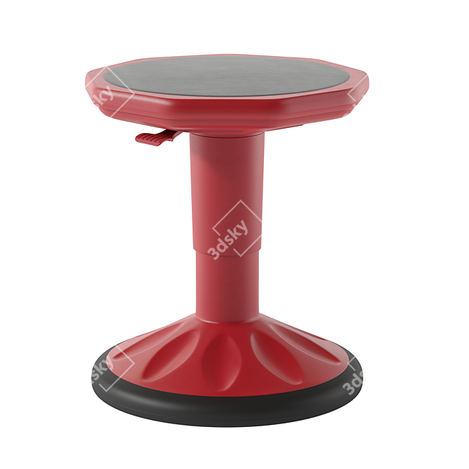 Adjustable Kids Plastic Chair 3D model image 5