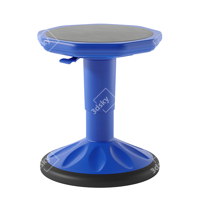 Adjustable Kids Plastic Chair 3D model image 6