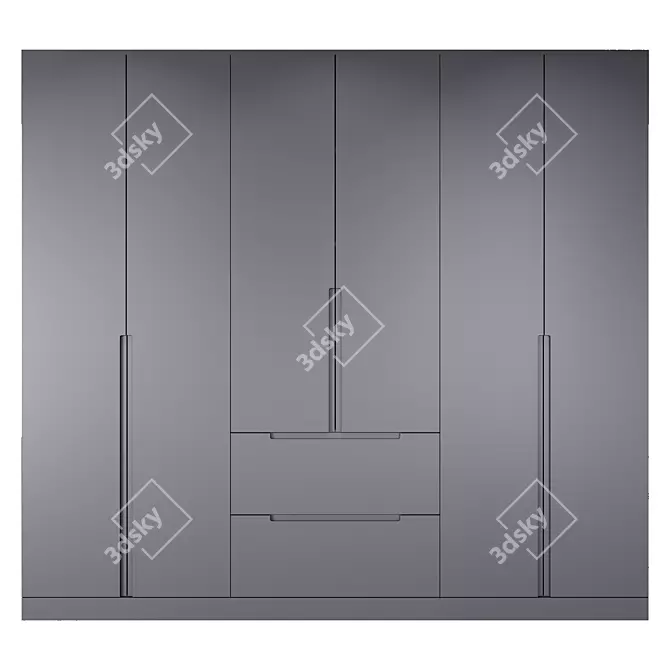 Irvine Bedroom Closet Cabinet 3D model image 4