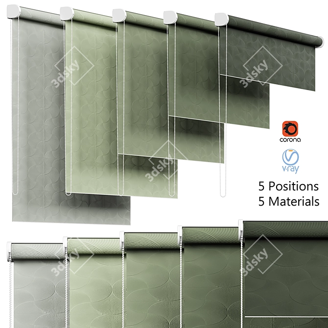 High-Quality Roller Blinds Model 3D model image 1