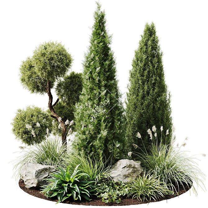 Garden Plant Set 3D Models 3D model image 3