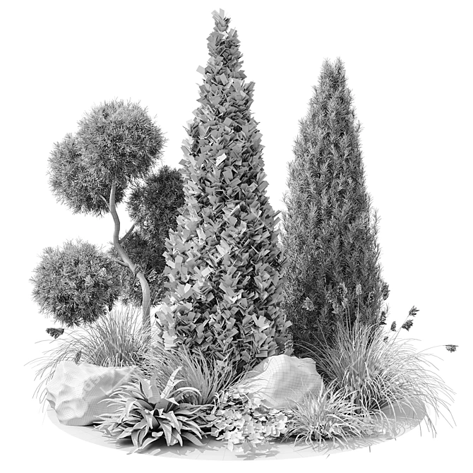 Garden Plant Set 3D Models 3D model image 2