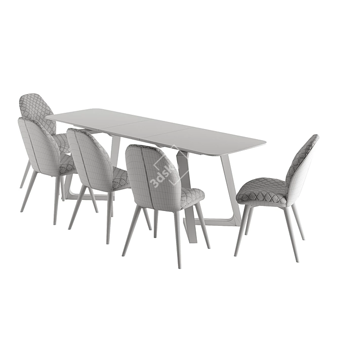 Sabrina Table and Berta Chair 3D model image 4