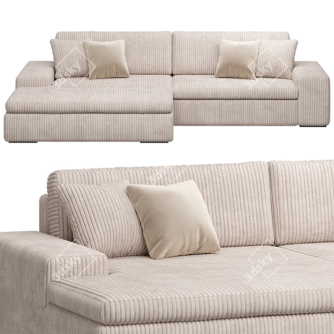 Modern Lounge Sofa Woodward 3D model image 1