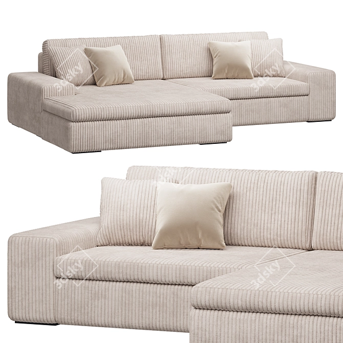 Modern Lounge Sofa Woodward 3D model image 2