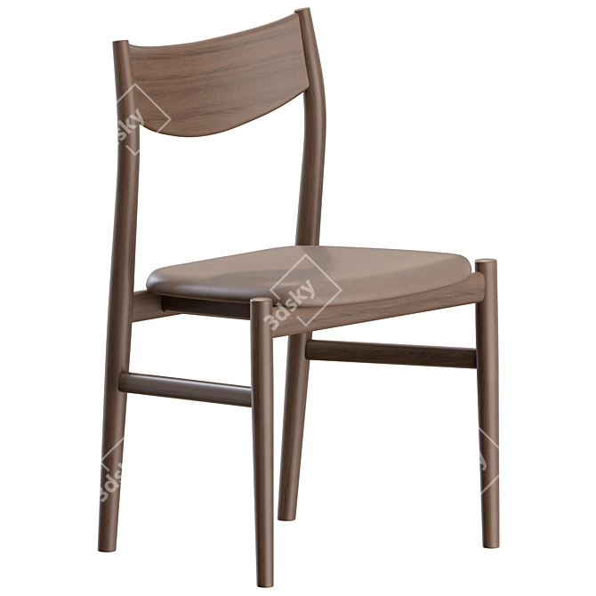 Contemporary Kamuy Side Chair Set 3D model image 2