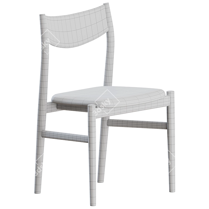 Contemporary Kamuy Side Chair Set 3D model image 5