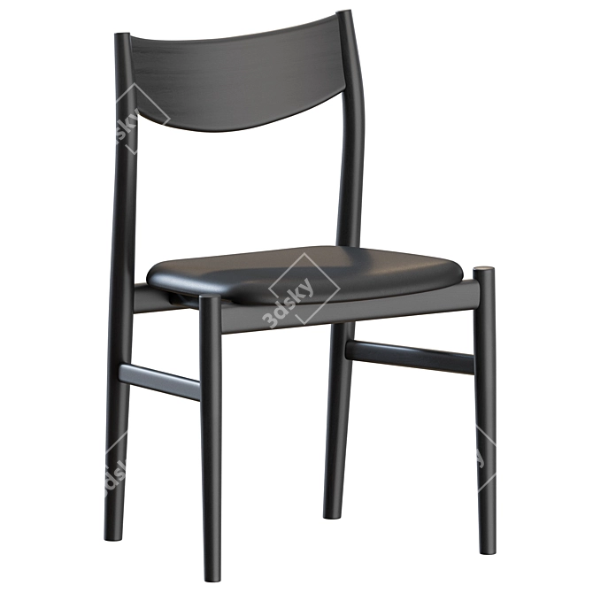 Contemporary Kamuy Side Chair Set 3D model image 6