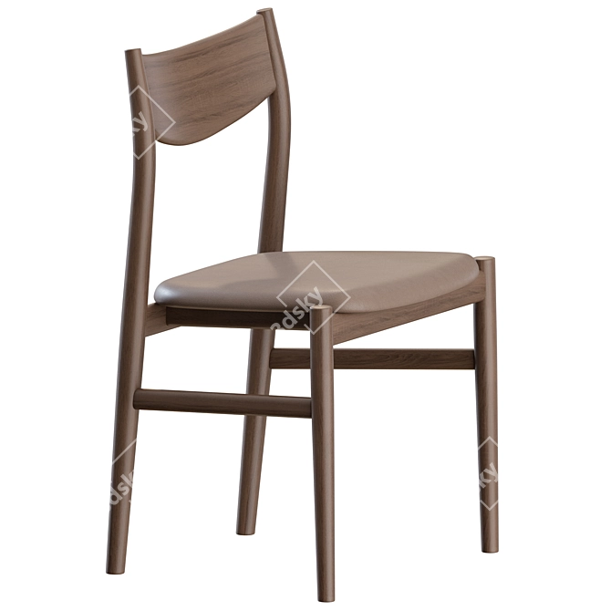 Contemporary Kamuy Side Chair Set 3D model image 7