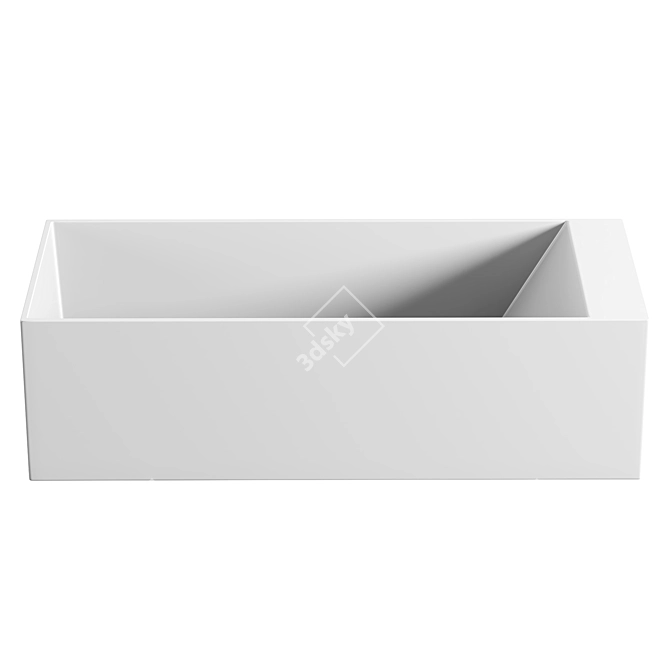 Modern Rectangular Bathtub: KORNER 3D model image 2