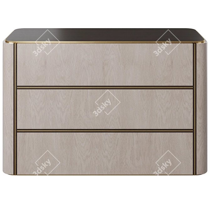 Elegant KENT Drawer Chest 3D model image 3