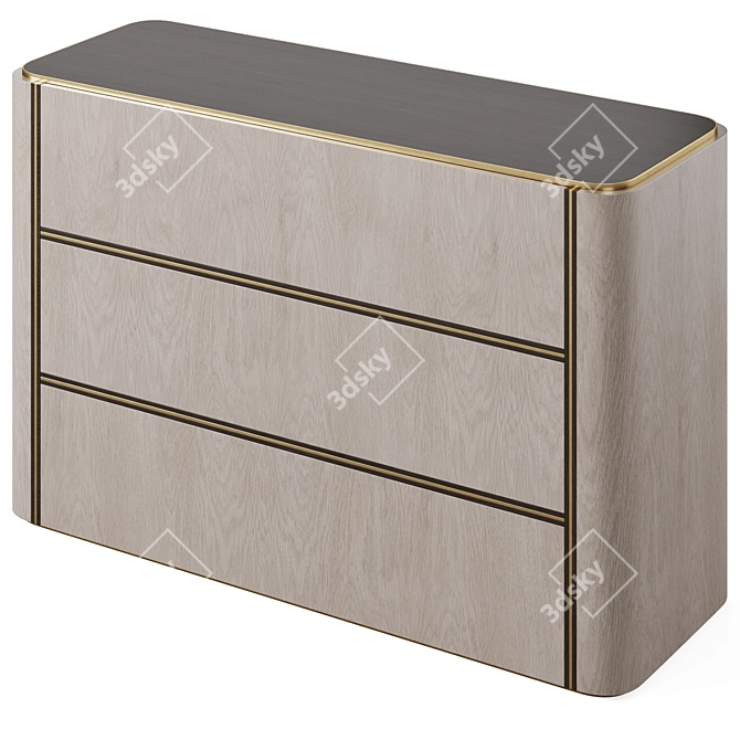 Elegant KENT Drawer Chest 3D model image 4