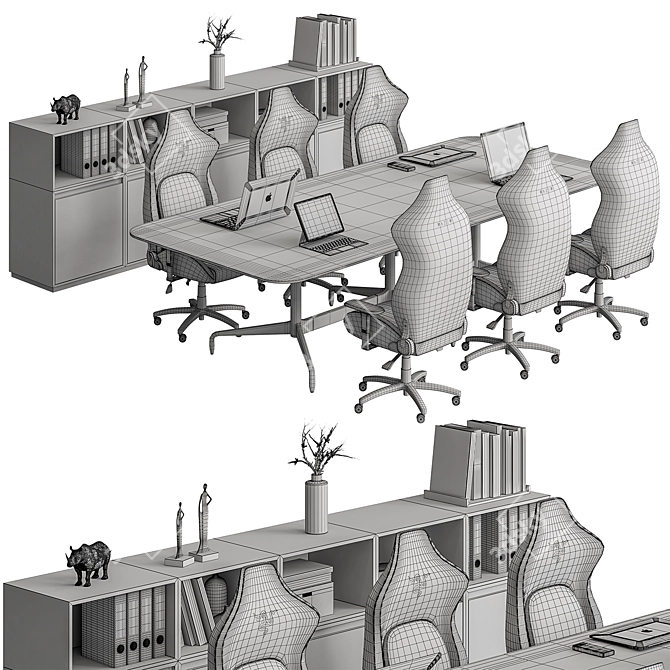 Modern Conference Table - Office 432 3D model image 5