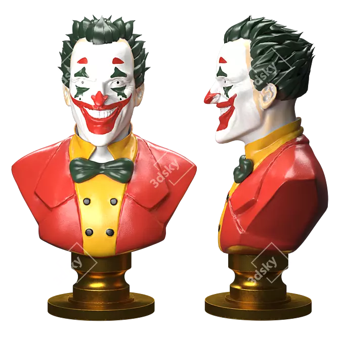 Lifelike Joker Statue 3D model image 1