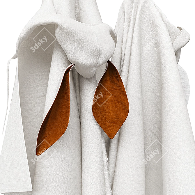  Linen Children's Hooded Towel with Ears 3D model image 2