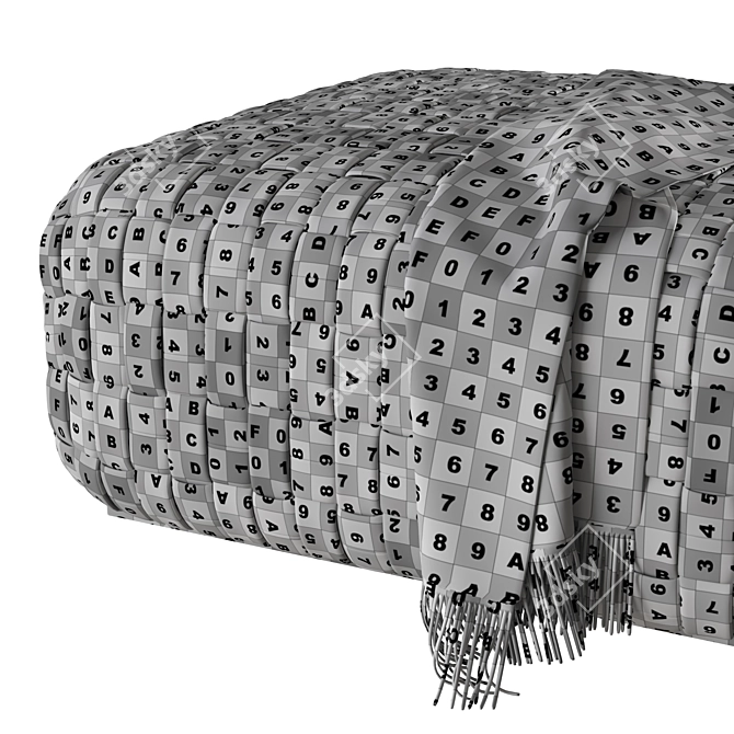 Vincent Van Duysen Woven Texture Pouf 3D model image 6