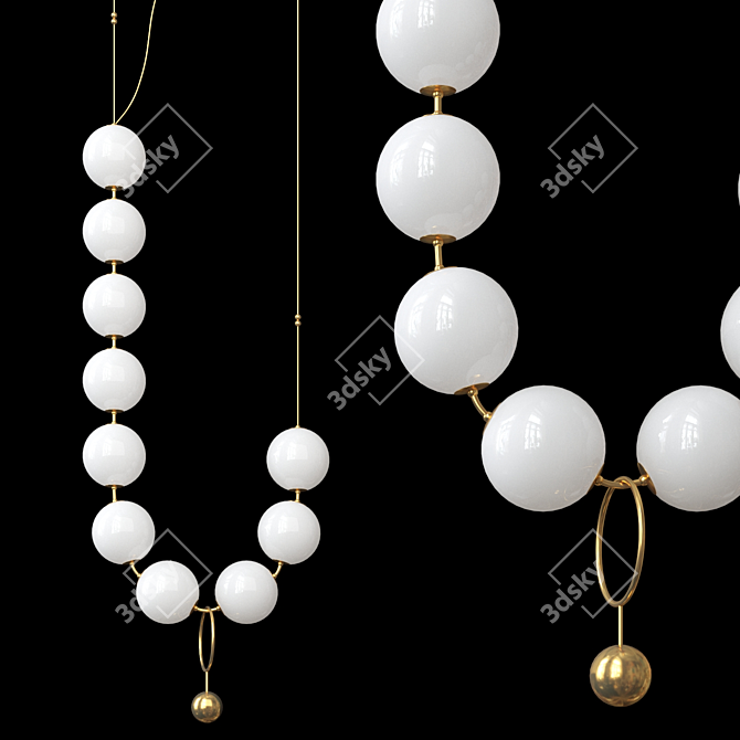 Elegant Coco Chandelier Configuration Art 3D model image 1