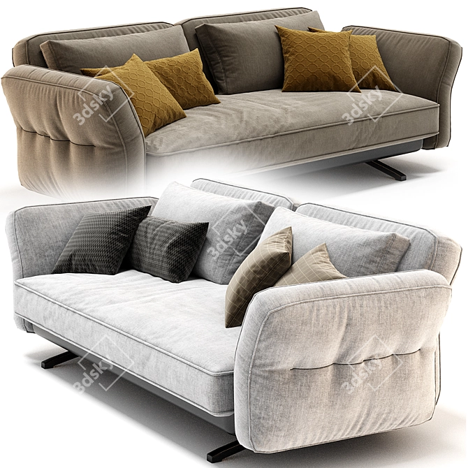 Art Nova COSY 2-Seater Sofa 3D model image 3