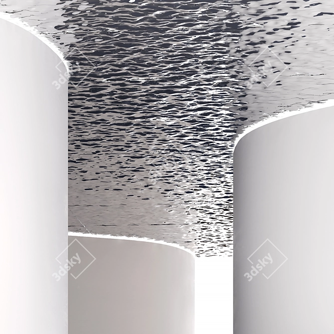 Stainless Steel Water Rippled Sheets 3D model image 1