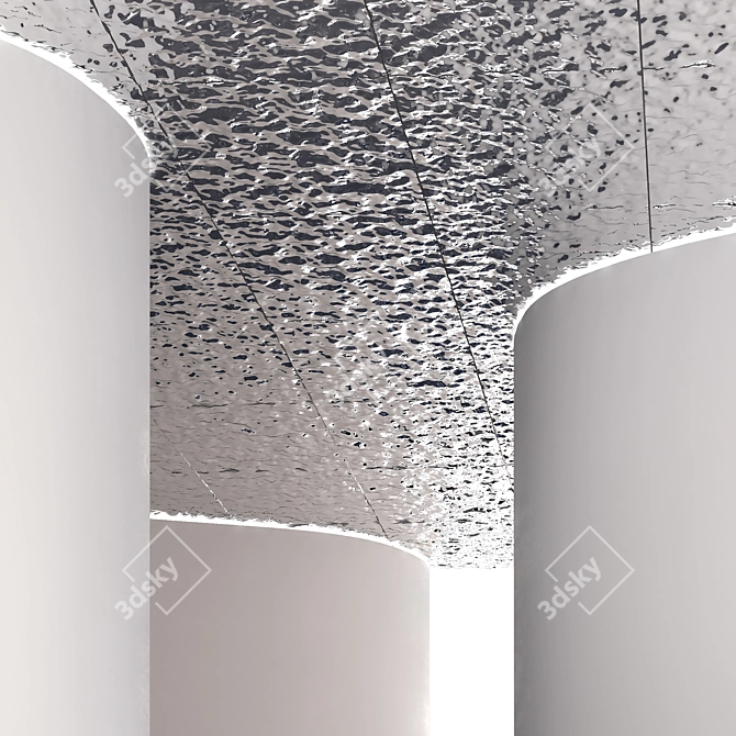 Stainless Steel Water Rippled Sheets 3D model image 3