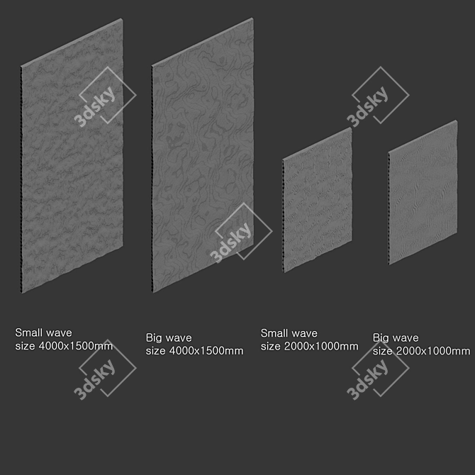 Stainless Steel Water Rippled Sheets 3D model image 5