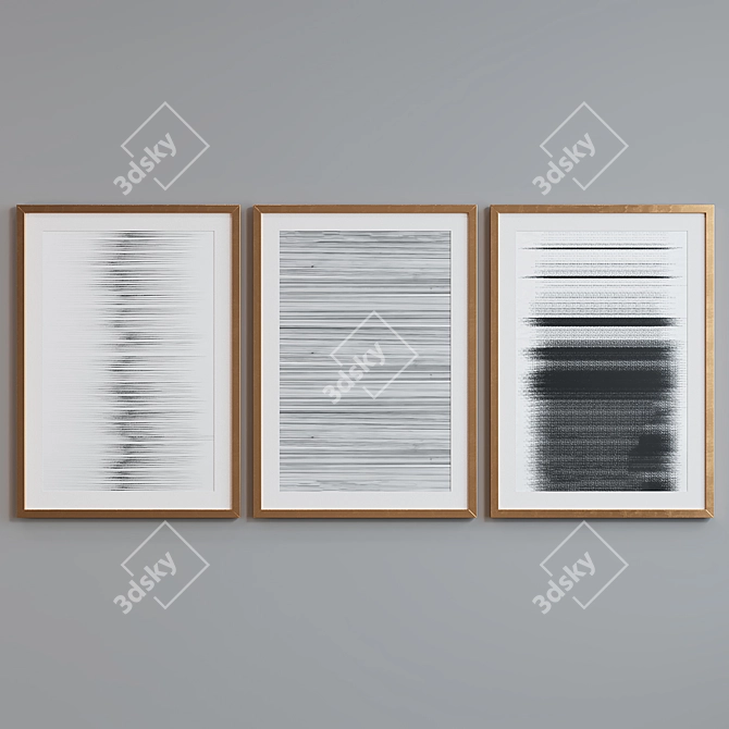  Modern Abstract Picture Frame Set 3D model image 4